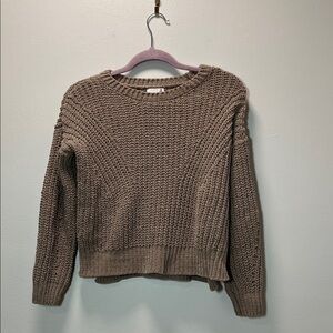 Light Brown Sweater, Slightly Cropped Fit